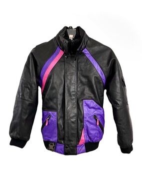 CKX International Vintage Leather Motorcycle/Snowmobile Jacket Bomber 80's 90's